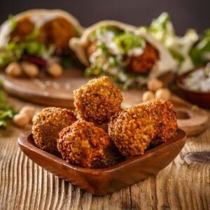 Fresh chickpeas falafel